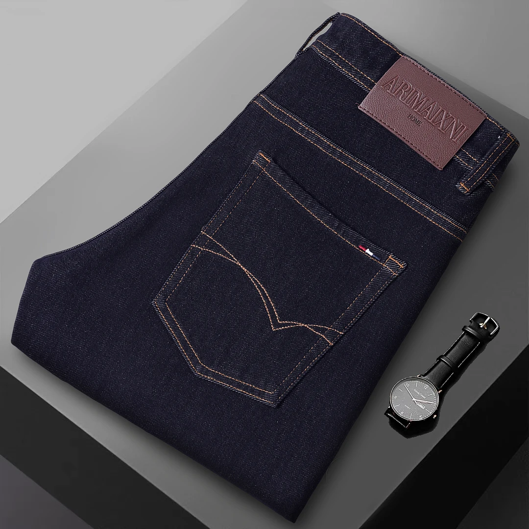 

Новые мужские повседневные эластичные джинсы в европейском стиле, модные, универсальные, длинные, для осени и зимы, новинка из Гуанчжоу