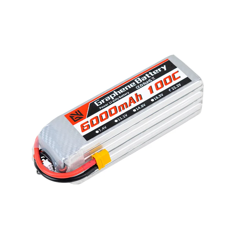 Lipo batterie 22,2 V 6000mAh c hohe Entladung große Kapazität 6s für 7 Zoll 8 Zoll 9 Zoll fpv Renn drohne Quadcopter lang