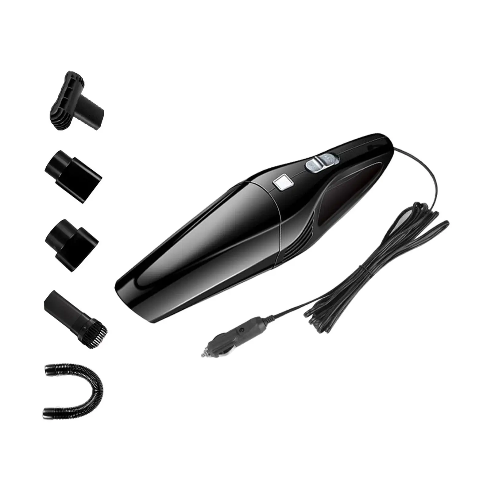 เครื่องดูดฝุ่นรถยนต์แบบพกพากําลังสูง 12V สําหรับการทําความสะอาดรายละเอียดขนสัตว์เลี้ยง