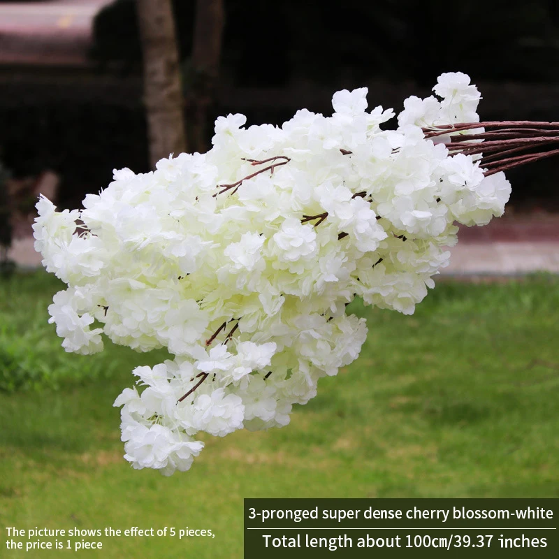 Artificial Sakura Silk Flower Sakura Branch Wedding Arch Decoration Hotel Event Home Living Room Decoration