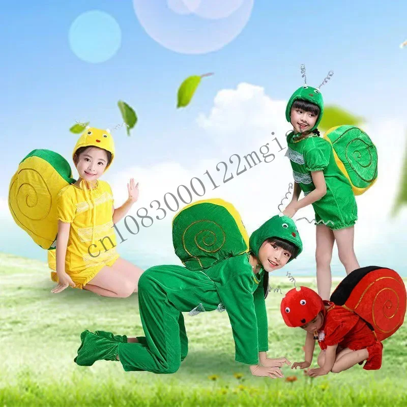 Children Adult Green Red Blue Costume Halloween Party Cosplay Animal Snail Clothes Clothing For Boys Girls Kids CMM221