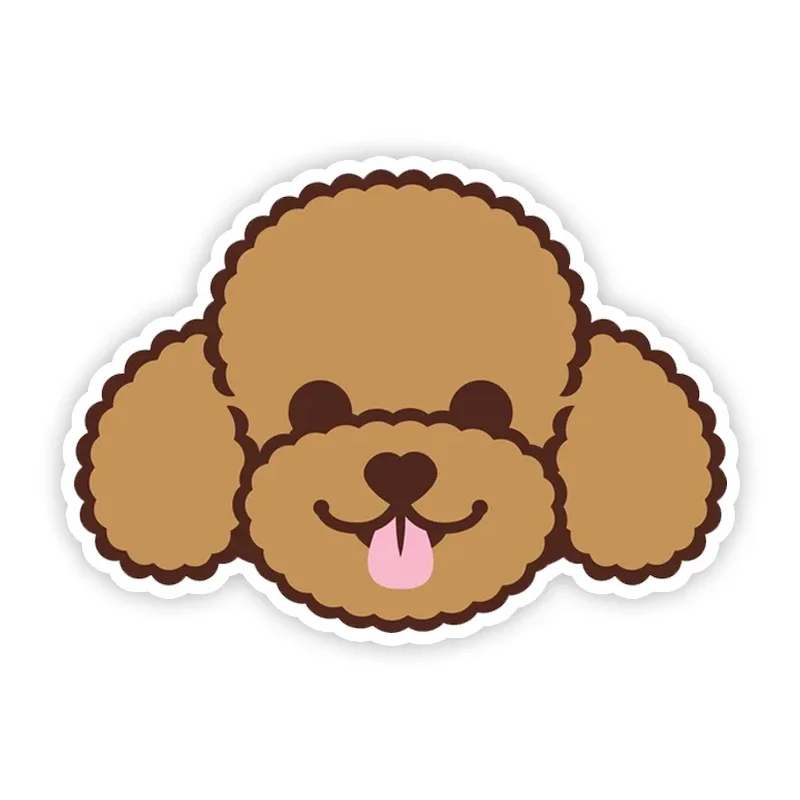 

Car Sticker Cute Poodle Dog Head Vinyl Waterproof Auto Decors on Bumper Rear Window Decal,13CM