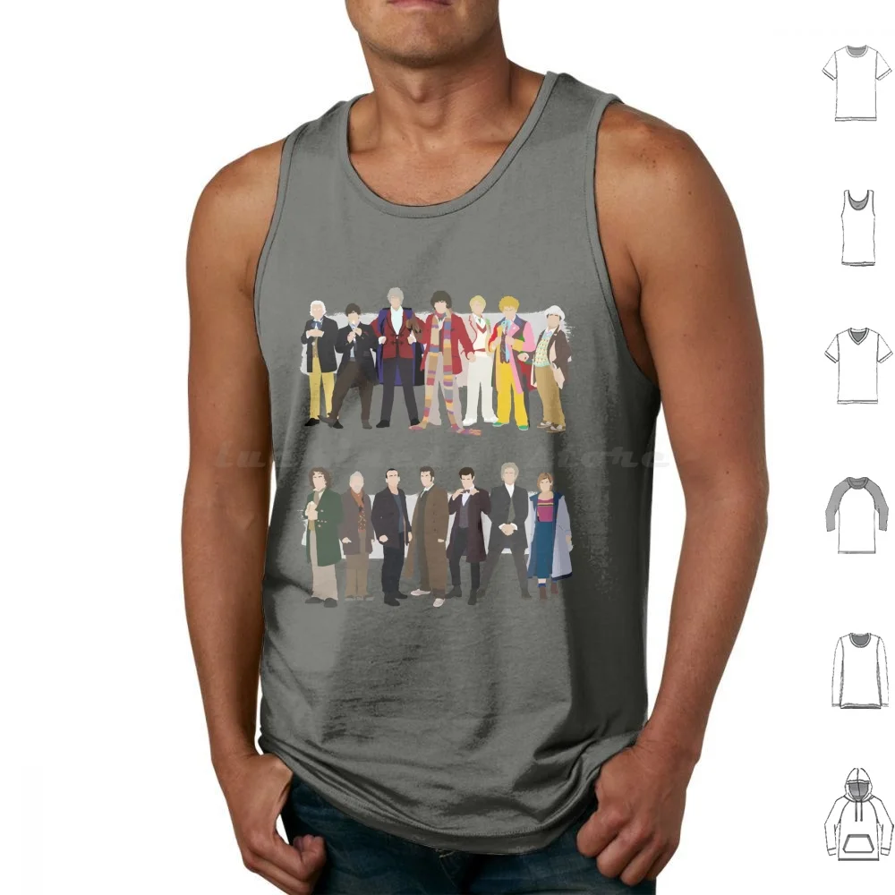 Music Retro Gifts For Movie Fans Tank Tops Print Cotton Music Retro For Movie Fans 10th David Tennant Tenth Whovian Space