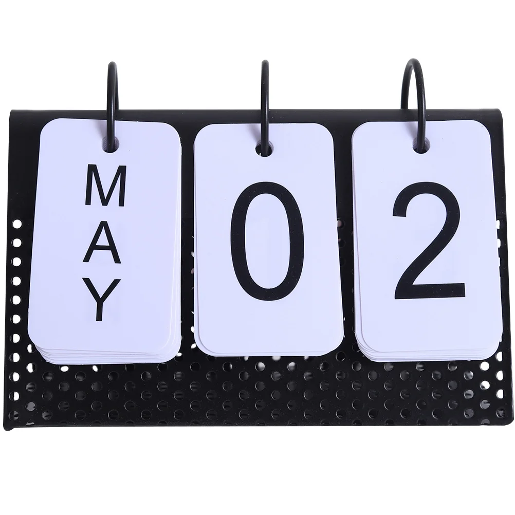 

Metal Desk Calendar 2023 Iron Frame Clear Printing Small Office Desktop Organizer Home Decoration Student Gift