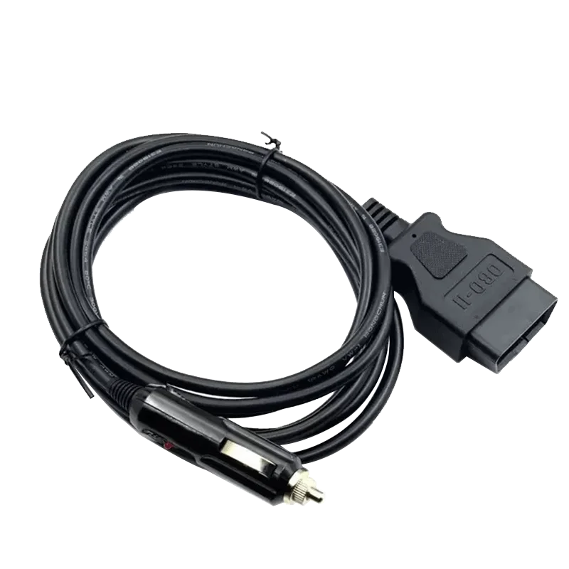 OBD II Vehicle ECU Emergency Power Supply Cable Memory Saver with Gold Plating Pins & 8A Fuse for Car Battery Replacement