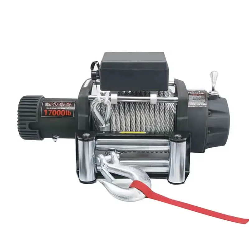 Factory Price 15000Lbs Electric Car Winch High Quality 12v/24v Steel Wire Winch with Remote Wireless Control for Autos