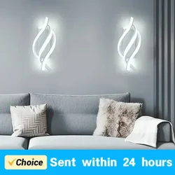 Modern LED Wall Light Curved Design Spiral Wall Lamp for Living Room Bedroom Bedside Aisle Home Decor Indoor Sconce Lighting