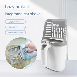 Widen Cat Litter Shovel Self-cleaning Scoop with Refill Bags Large Kitty Litter Box Garbage Picker Waste Bin System Pet Supplies