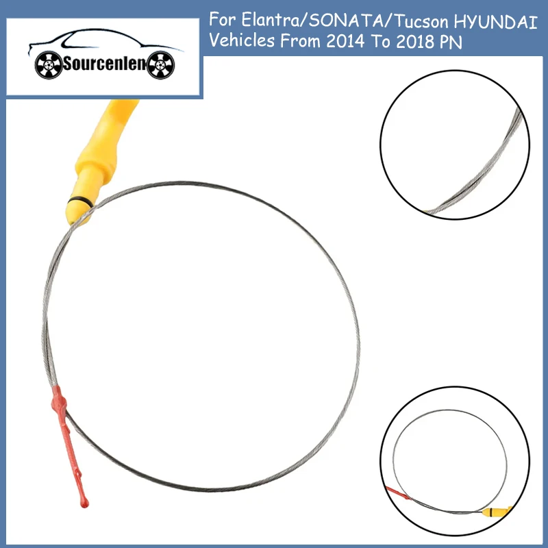 Oil Dipstick Direct Fit for Elantra/SONATA/Tucson HYUNDAI Vehicles From 2014 To 2018 PN 266112E021