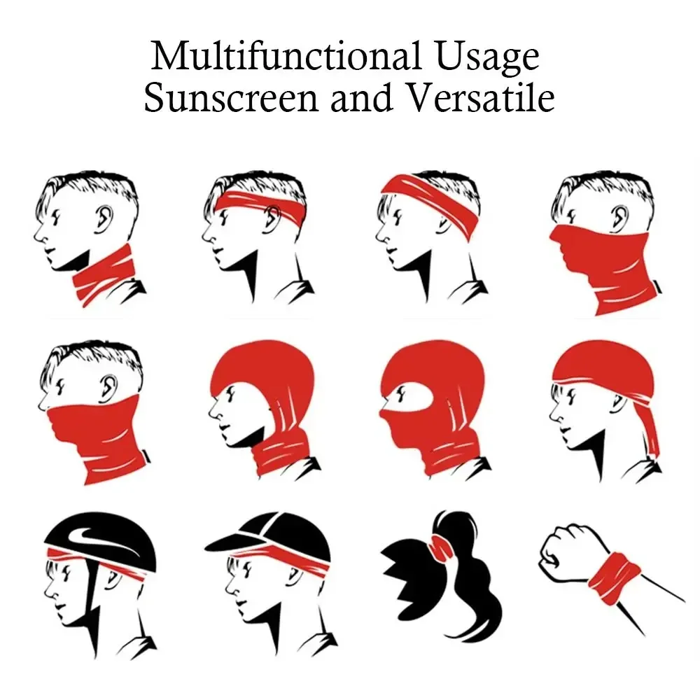 

Ice Silk Sunscreen Bandana Face Mask, Multi-Use Outdoor Scarf for Mountaineering, Fishing & Biking