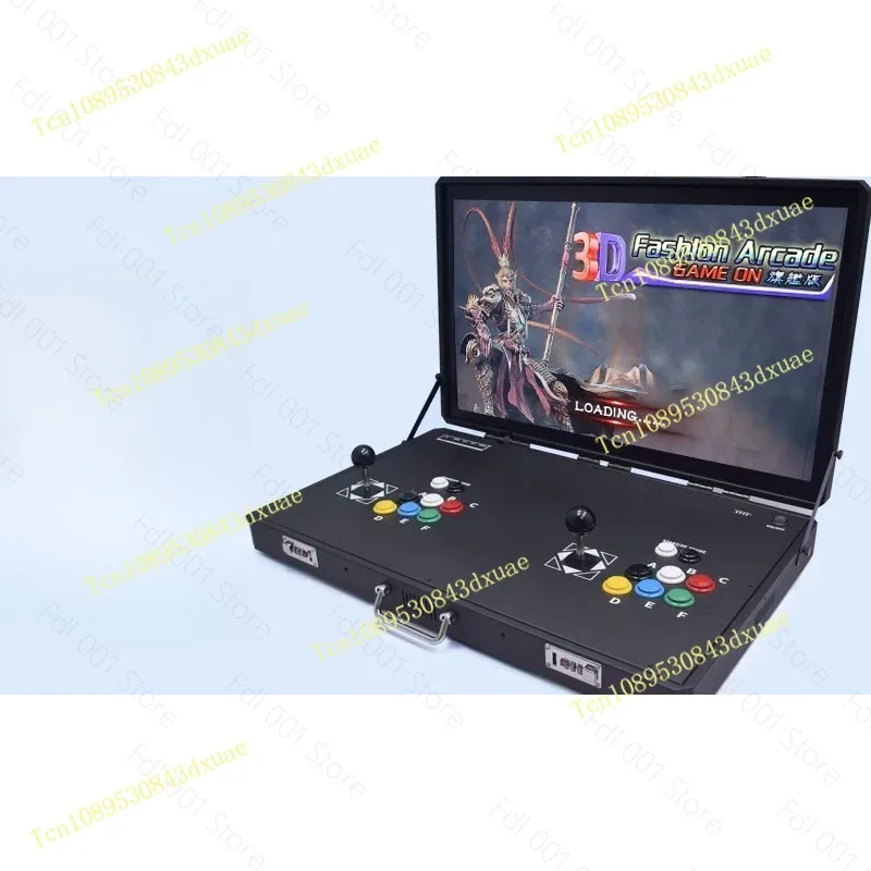 27-inch Retro Arcade Machine, Home Game Console with Joystick, Wireless Controller All-in-One Classic Arcade Cabinet