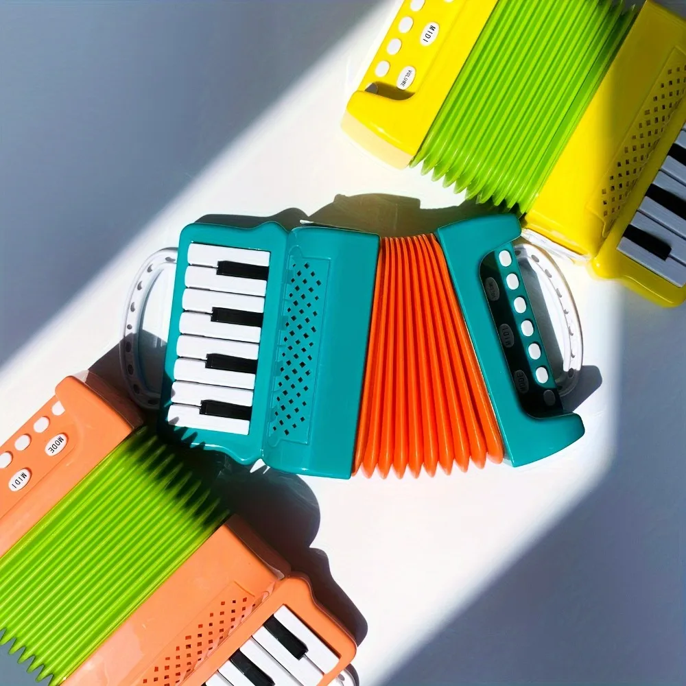 Juguete de acordeón con teclado de 12 teclas para niños pequeños, instrumento Musical, juguetes educativos, regalos de desarrollo de interés musical para niños