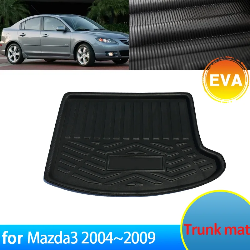 Auto For Mazda3 Mazda 3 BK 2009 2008 Rear Trunk Mat 2007 2006 2005 2004 Sedan Car Accessories Floor Tray Liner Waterproof Carpet