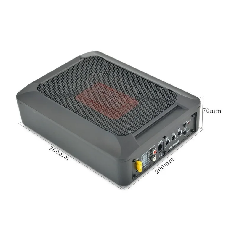 8 Inch Slim Under‑Seat Active Car Subwoofer High Power Heavy Bass Unit For Automobile Interior Audio System Sound Quality