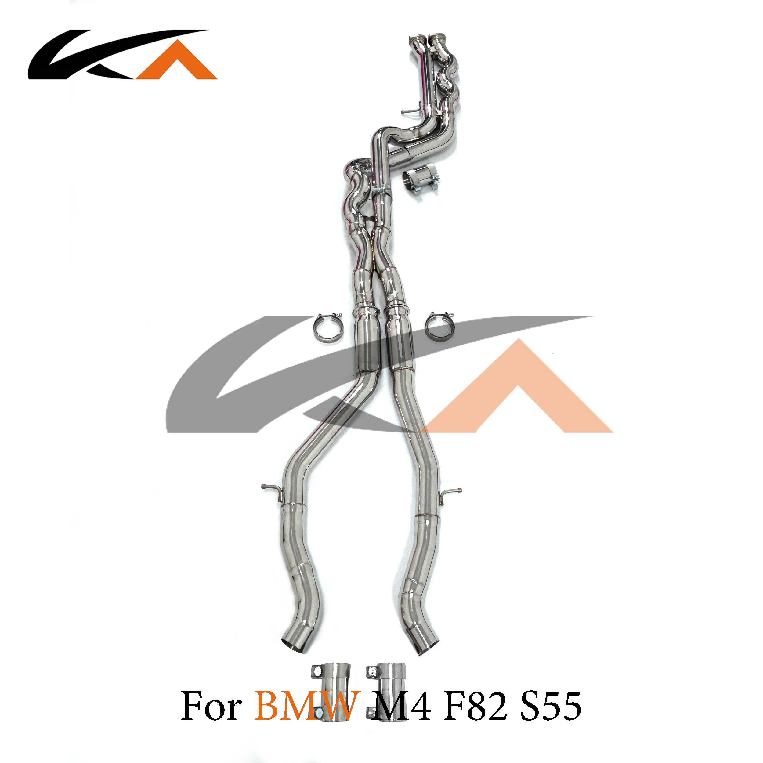 KA Tuning exhaust system steel mid pipe for BMW M3 M4 F80 F82 performance auto parts with equal length pipe
