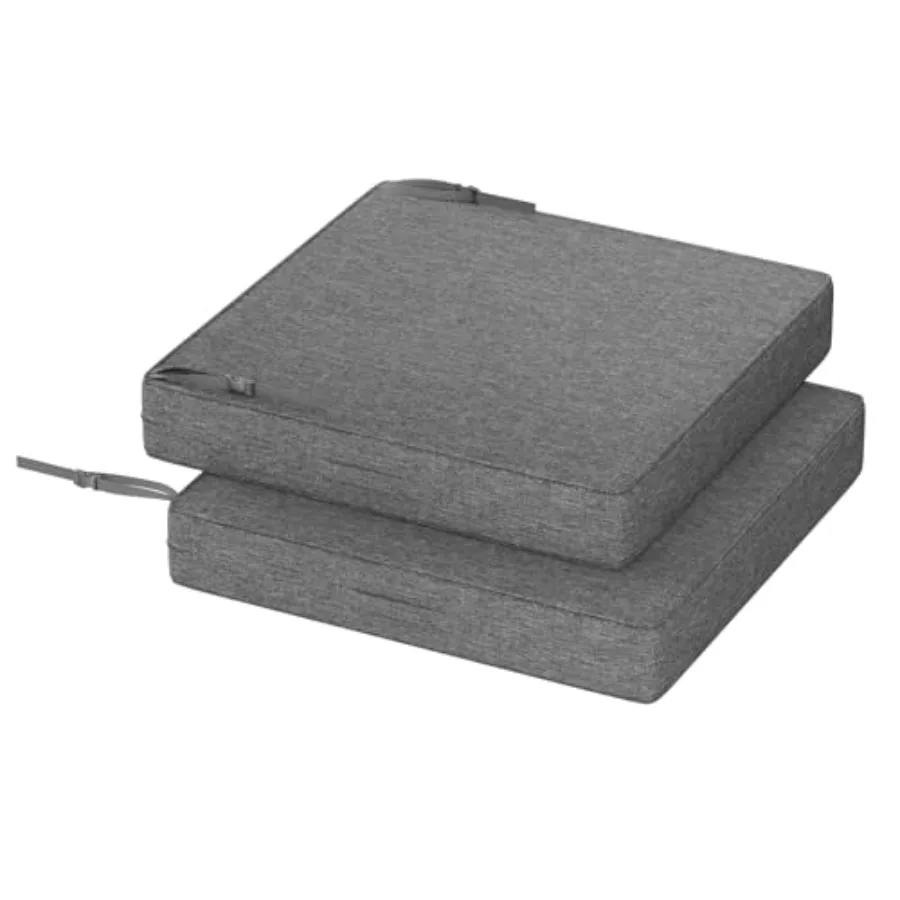 

Комплект из 2 серых водонепроницаемых подушек для садовых стульев x3 с ручками, противоскользящими ремнями и скрытой молнией для G