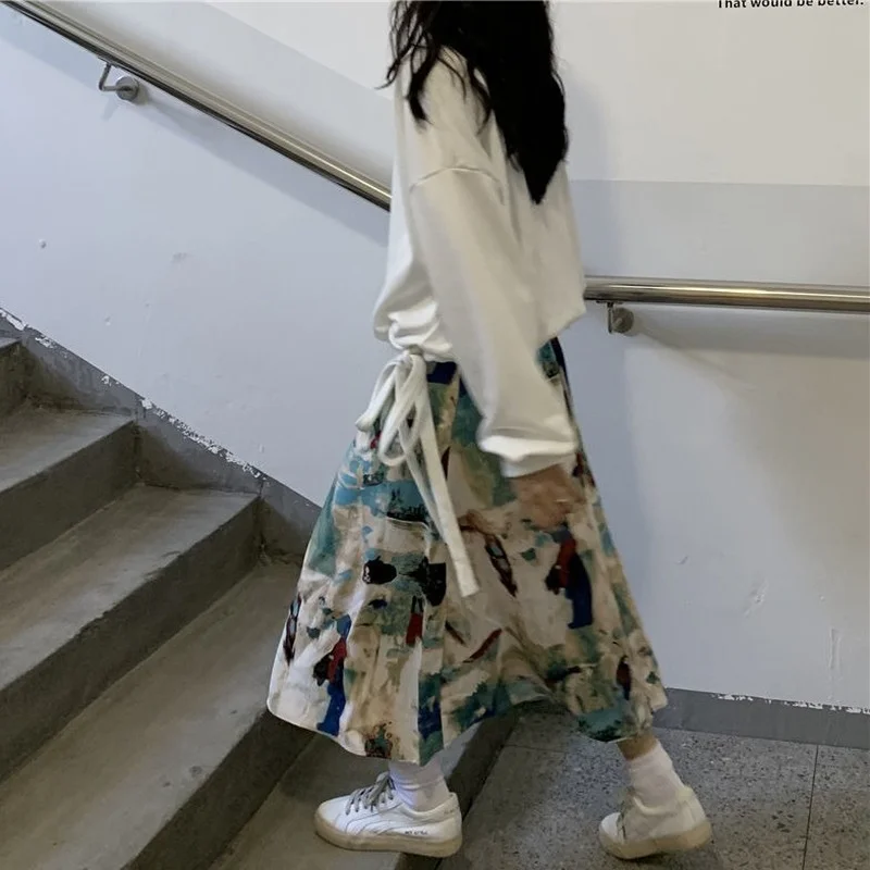 

Skirts Women All-match Elegant Casual New Design Korean Fashion Юбка Женская Female Simple Print Summer Ins Cozy Hot Sale Trendy