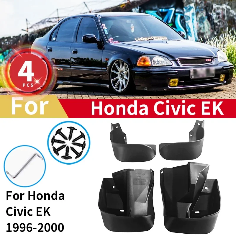 

4 шт., передние и задние щитки от грязи для Honda Civic EK Coupe Sedan 1996 1997 1998 1999 2000