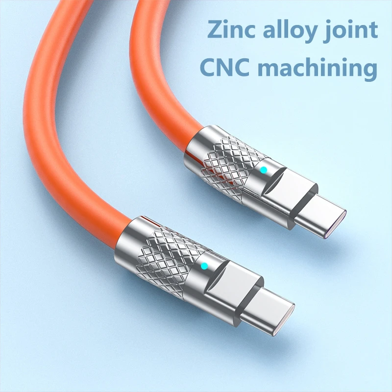 New 120w 6A Super Fast Charge PD Type C Liquid Silicone Cable Quick Charge 1M 1.5M 2M Usb Cable Usb C to C Charger Cable