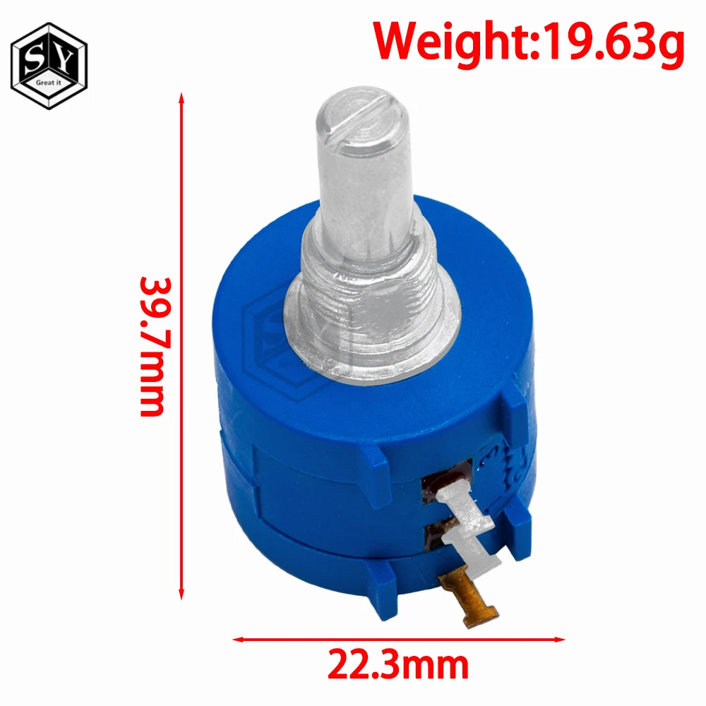 Potentiomètre multi-tours 3590S, 500 1K 2K 5K 10K 20K 50K 100K ohm, résistance réglable 3590 102 202 502 103