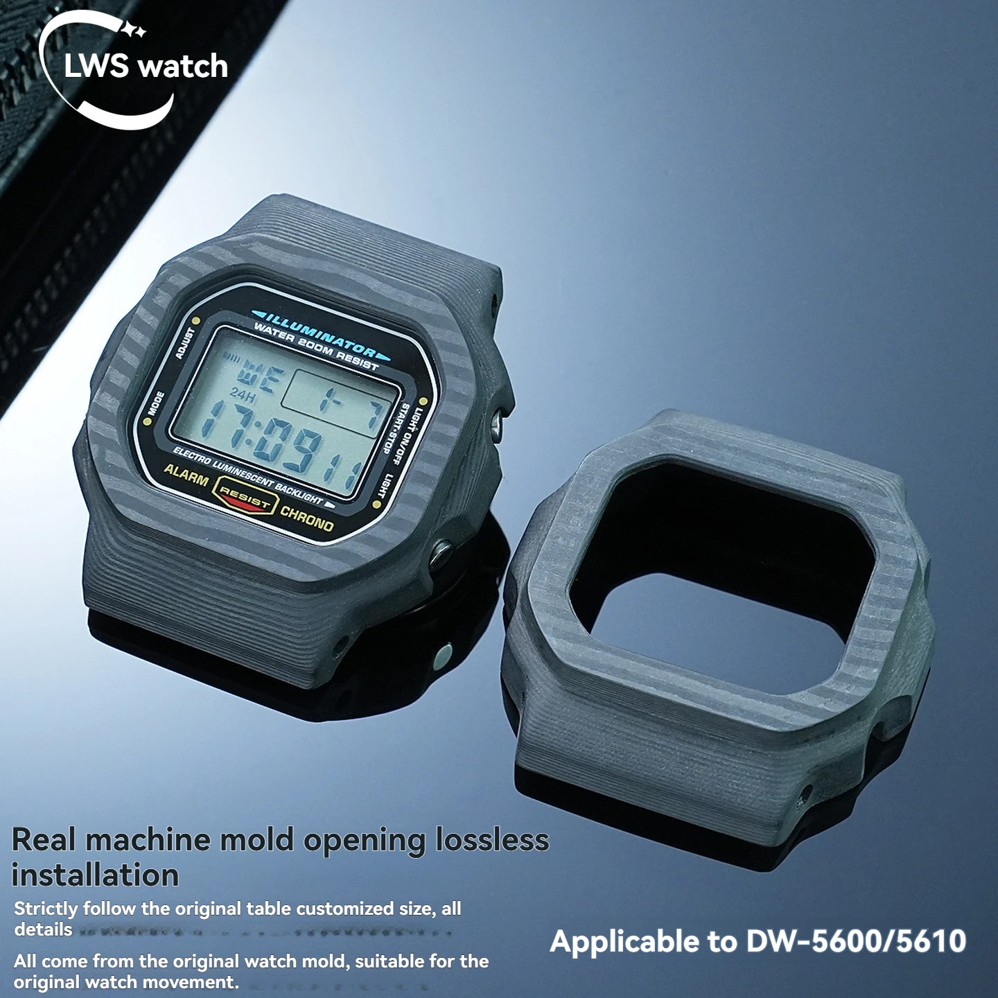 Carbon Fiber Case for Casio G-SHOCK DW-5600 DW5600 GW-B5600 DW5610 GW-M5610 GMW-B5000  High Quality Watch Bezel Shell Case