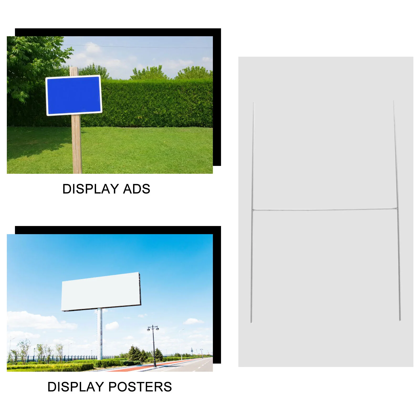 H Advertising T1 Outdoor Signs Stand, Exhibition Board Holder, Emblems Display Shelf, Practical Shape, 3 Pcs