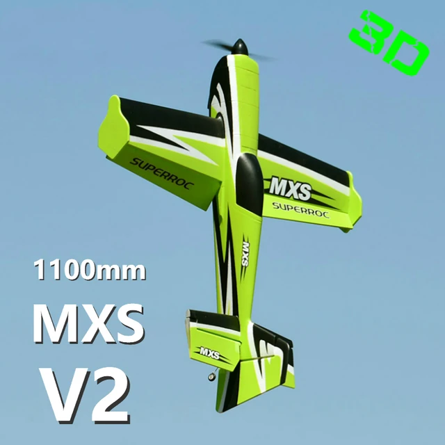 Fms 1100mm 1.1m Mxs V2 Green 4ch With Reflex Gyro 3s Aerobatic 3d Pnp Rc  Airplane Hobby Model Plane Aircraft Avion Epo Sports - Rc Airplanes -  AliExpress