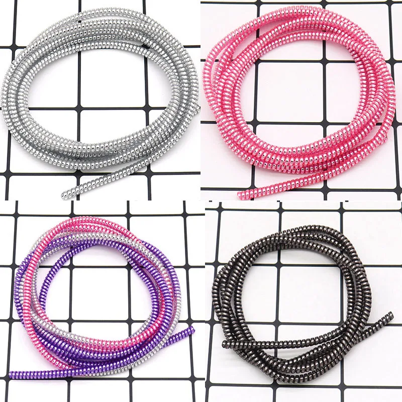 For Iphone Android USB Type-C Dada Cable Protector Cover Spring Twine Rope 1.6M Earphone Line Cable Case Protector Case Rope