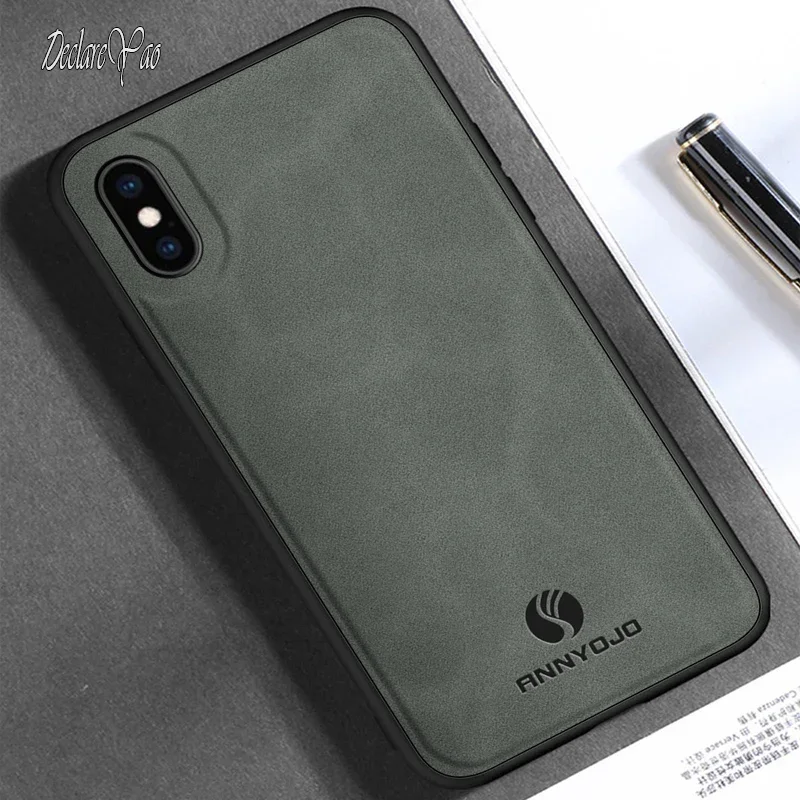 Covers For Apple Xs Max Phone Cases DECLAREYAO Slim Soft Coque For Apple iPhone XR Case Leather Hard Back Cover For iPhone X S