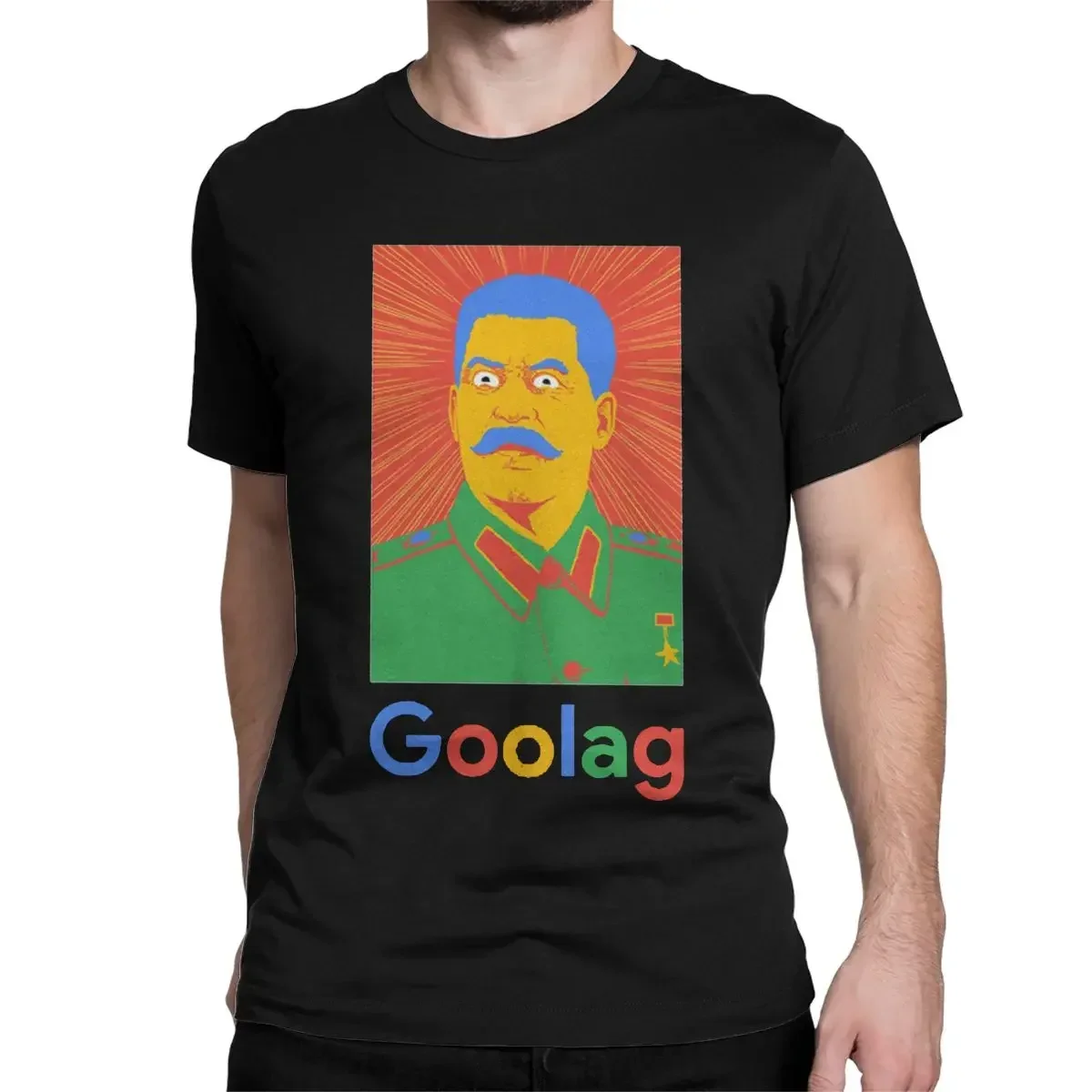 Goolag USSR Stalin Artsy Meme T-Shirt Men Street Guys Humorous Pure Cotton Tee Shirt Short Sleeve T Shirts Gift Idea Clothes