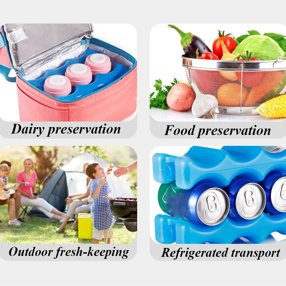 Ice Pack for Coolers, Breastmilk Bottle Storage, Lunch Box, Insulated Contoured Freezer Pack, Long Lasting Reusable Cool Pack