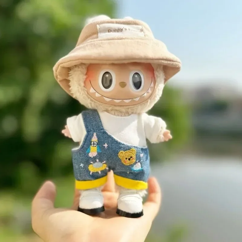 17cm Labubu Doll Clothing Diy Cute Decoration Summer Decoration Mini Clothes Hoodies Color Match Hoodies Dolls Accessories