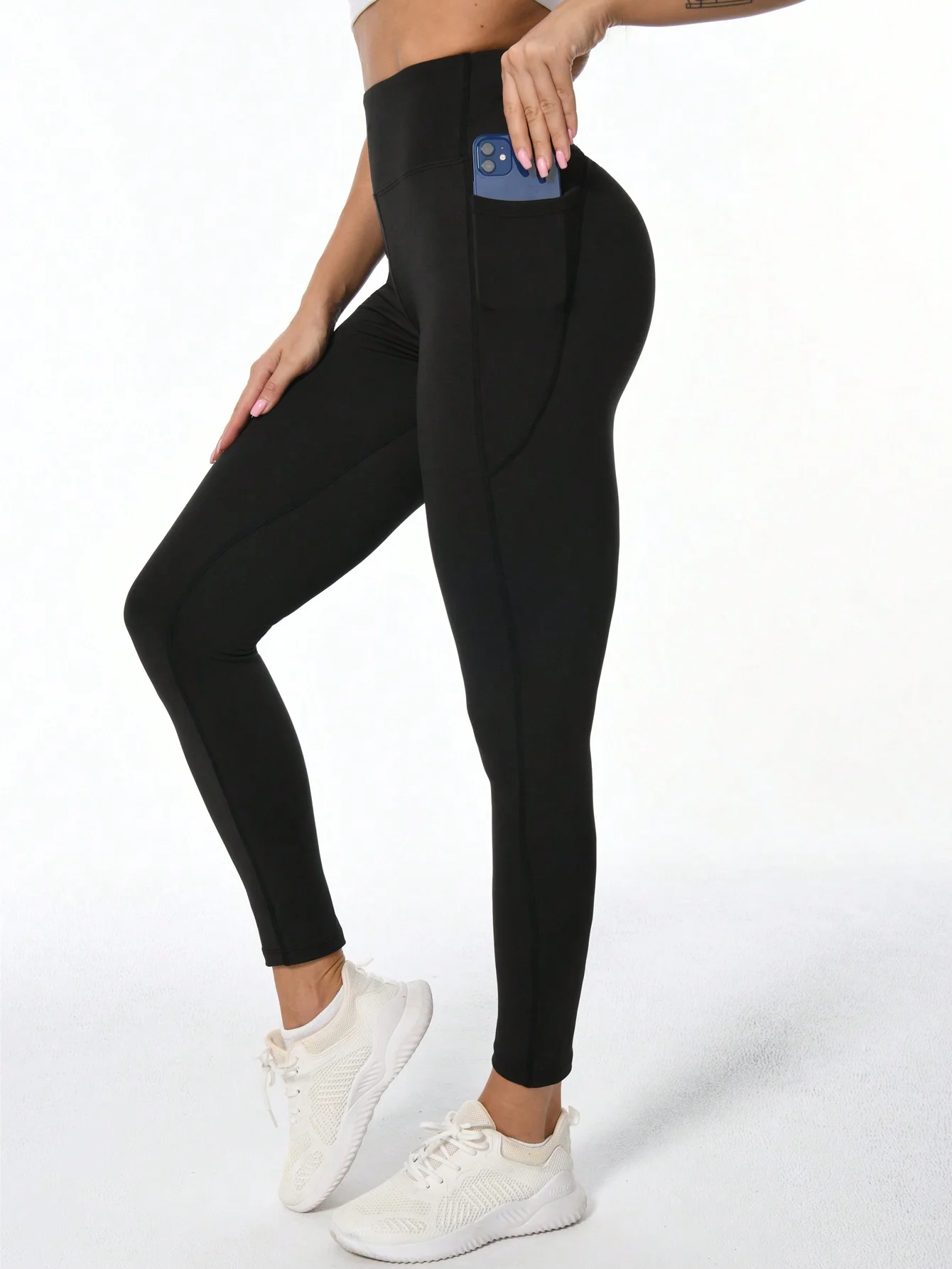 Women s Butt Lifting Soft Stretchy Sports Leggings High Performance Yoga Running Pants With Pockets