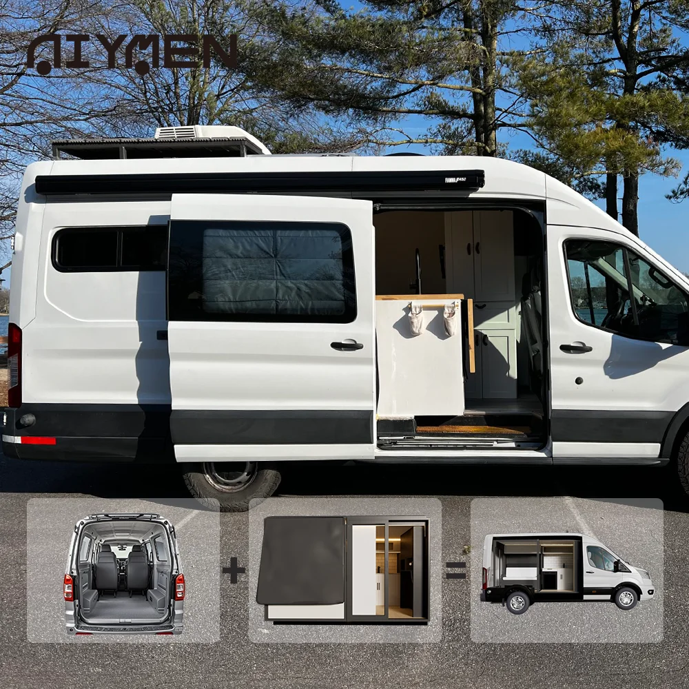RV Mini 4x4  Van Box Sprinter Seats Camper Van Conversion Kit for Slide-in Camper 700kg Payload 2 Person