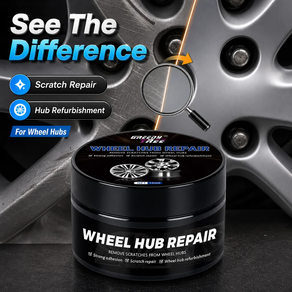 100g Wheel Hub Repair Cream Car Alloy Rim Scratch Remover Metal Surface Restorer Strong Adhesion Refurbishment Polish for Wheels