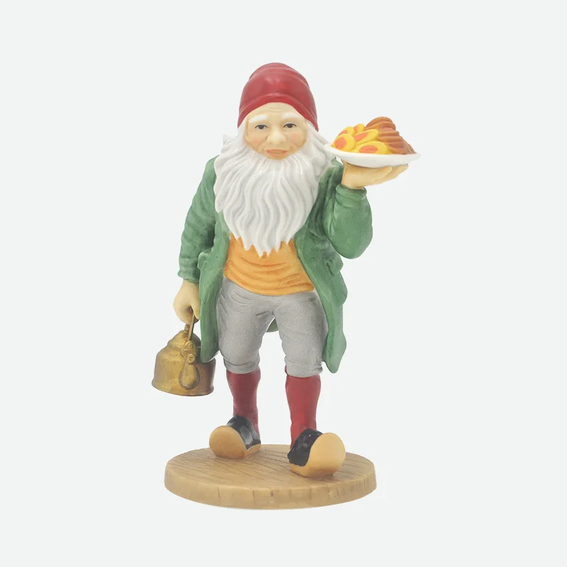 Christmas Decoration Ceramic Ornaments Lucky Elf Grandpa Lift Teapot Take Pastry Figurine Christmas Elf Sculpture Holiday Gifts