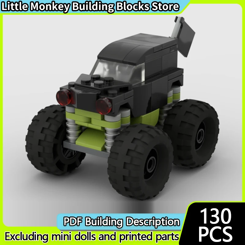 Speed Racing Car Model MOC Building Bricks Small Modified Truck Modular Technology Children Holiday Gifts Assemble Toys Suit