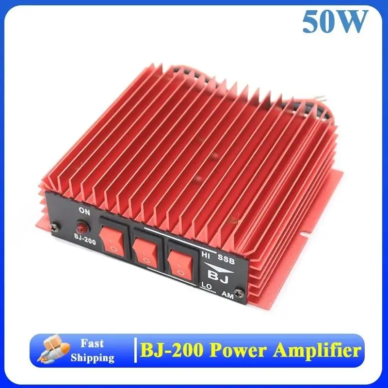 Top BJ-200 50W Mini CB Radio High Power Amplifier Walkie Talkie HF Amplifier 3-30MHz FM 50W AM 100W SSB 150W Input Power 3-5W