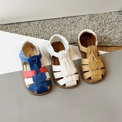 Sandali per neonate scarpe Casual per bambini estive sandali da spiaggia a piedi nudi per bambini scarpe da bambino leggere antiscivolo con suola morbida