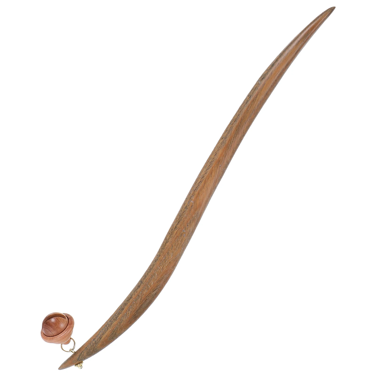 

Hairpin Women Bell Decoration Durable Material Accessories Chinese Hair Fork Wooden Pin Long Headdress Bun