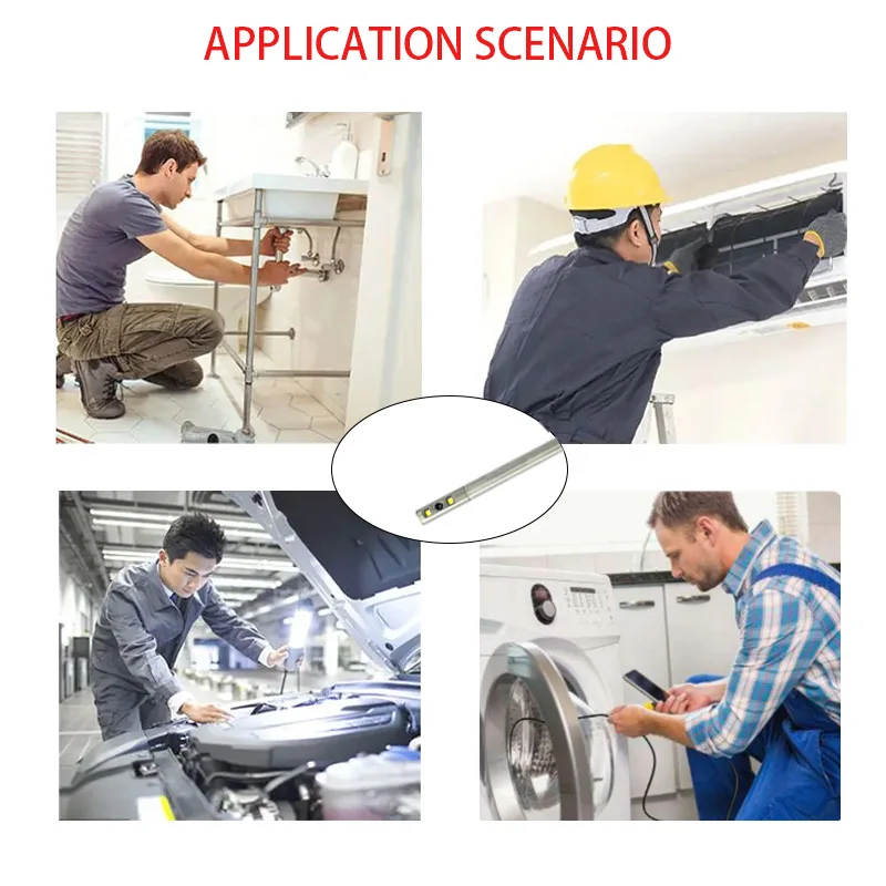 720P فوف 88 ° كاميرا بوريسكوب بقطر 6 مم، نطاق تنظيف الصيد الرقمي لأعلى من 20 عيارًا