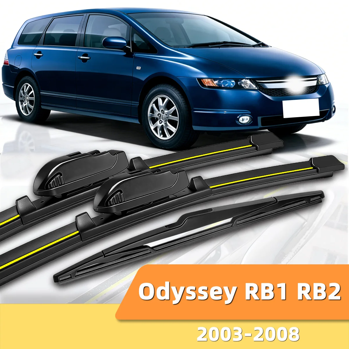 Geeignet für Honda Odyssey RB1 RB2 2003–2008. Scheibenwischer vorne und hinten. Langlebiges Zubehör für Autoscheiben 2005 2007.