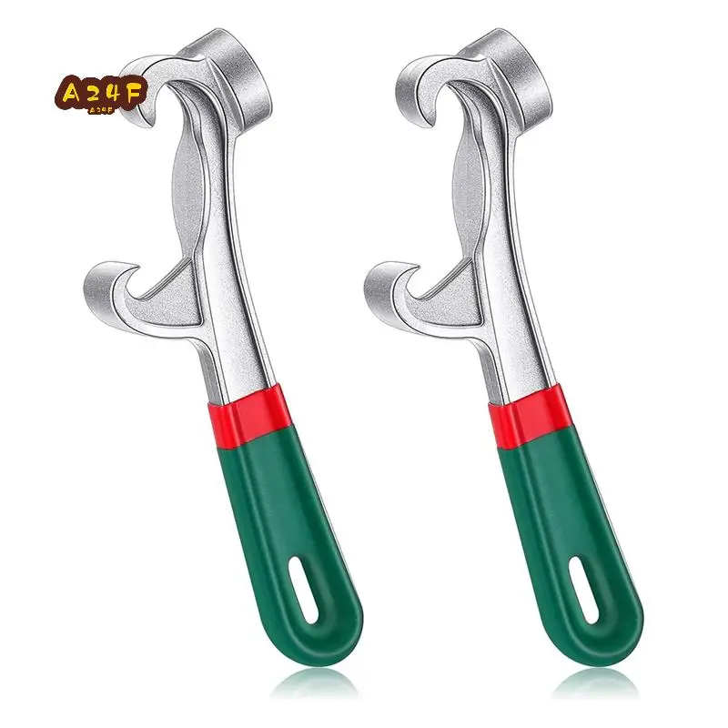 

A24F-2 Pcs 5 Gallon Bucket Opener Aluminum Pail Opener With Non Slip Rubber Handle Grip Lid Wrench Lid For Home Industrial