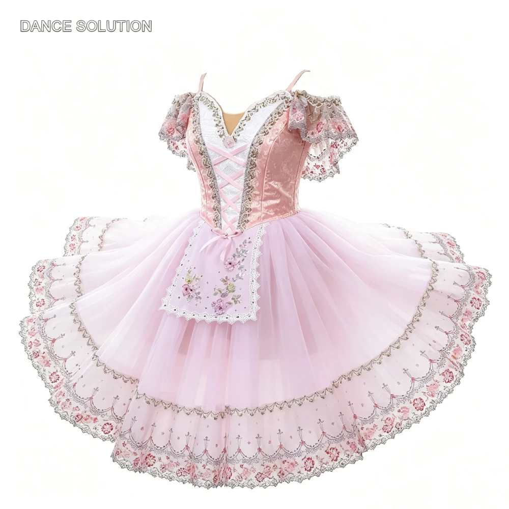 Romantic Ballet Tutu Dress for La Fille Mal Gardee Variation Women Adults Stage Competition Dance Costume B26648