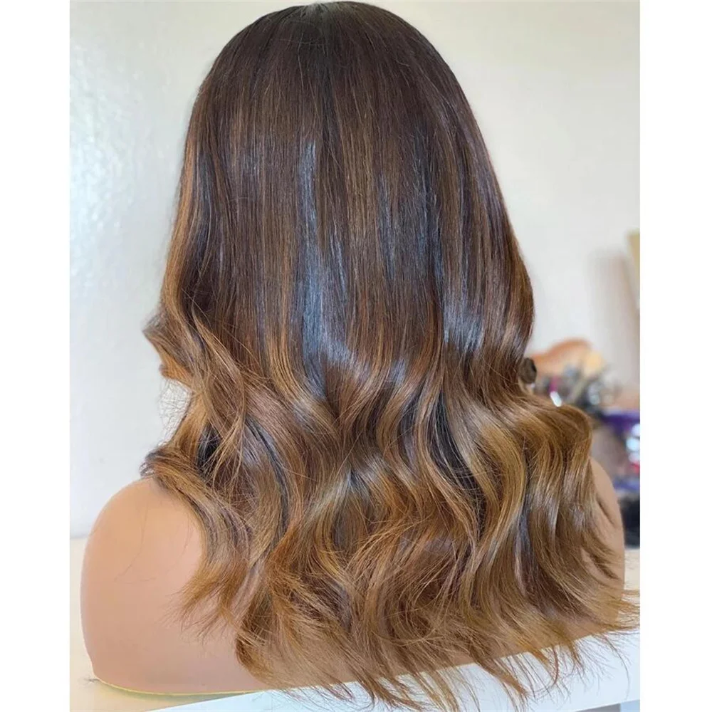 Zachte Lange 24Inch Ombre Blonde 5X5 Zijde Basis Natuurlijke Golf Joodse Menselijke Babyhaar Hd Kant Europese Haar Lijmloze Pretokkeld