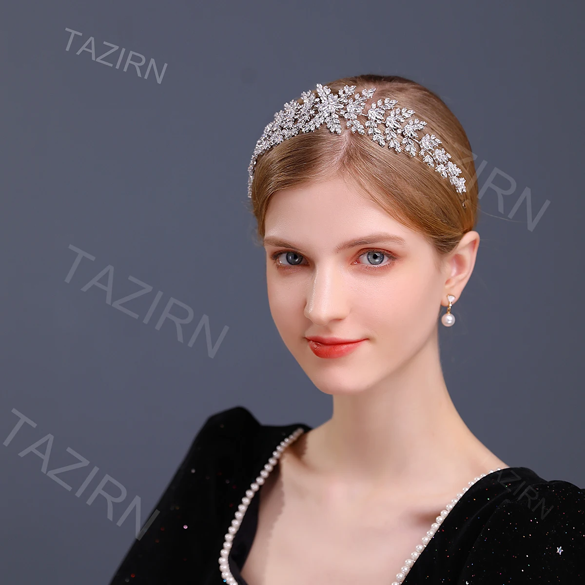 2024 Soft Zircon Hairbands for Wedding Birthday Headwear CZ Tiaras Bride Headband Hair Jewelry Party Headpieces Women Hair-Hoop