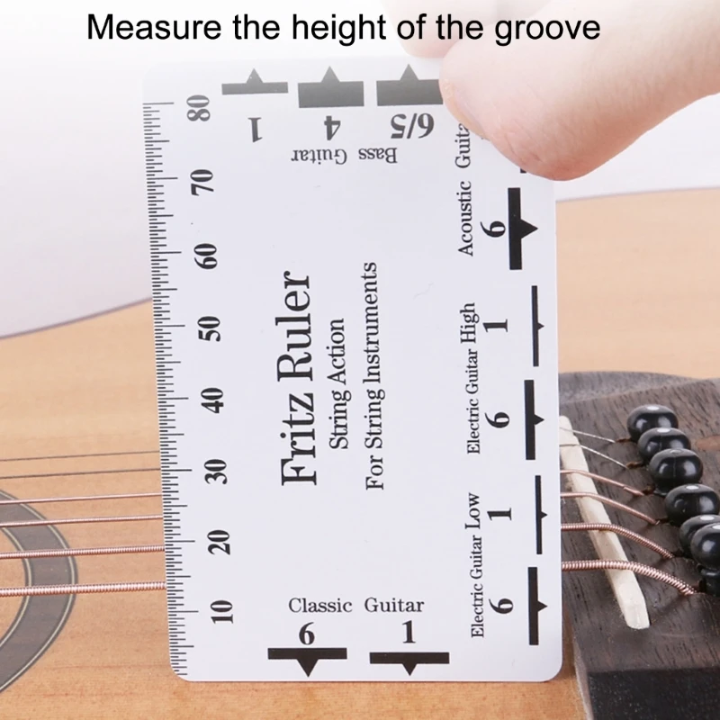 Guitar Setups Gauge Luthier Repair Tool Bass Measuring Tool Guitar String Action Gauge Ruler Guitar String Height Gauge