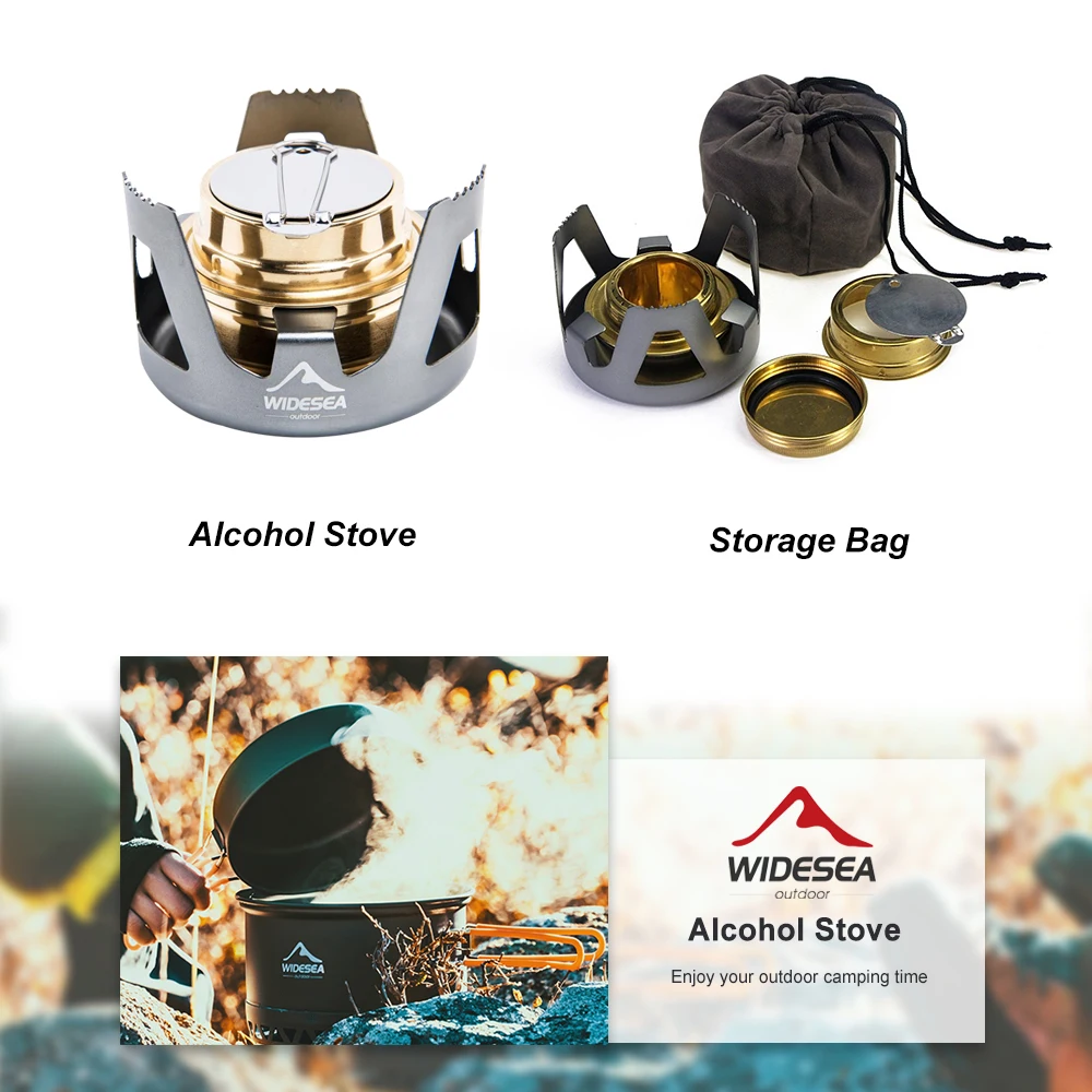 Estufa de Picnic al aire libre de alta calidad, Mini estufa de Alcohol ultraligera, horno de Camping, portátil y plegable