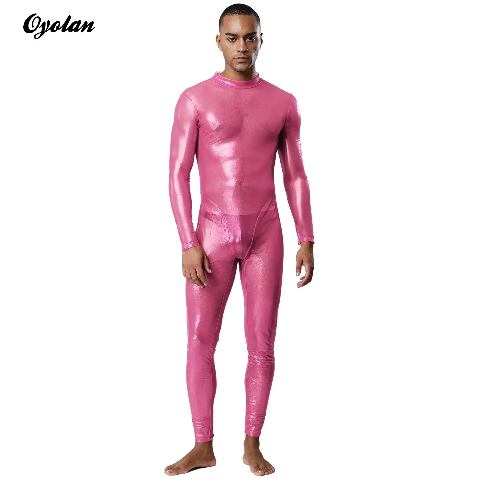 

Мужское нижнее белье, колготки, прозрачное боди, металлический блестящий комбинезон для всего тела, длинные брюки, комбинезон на молнии сзади, боди, леггинсы