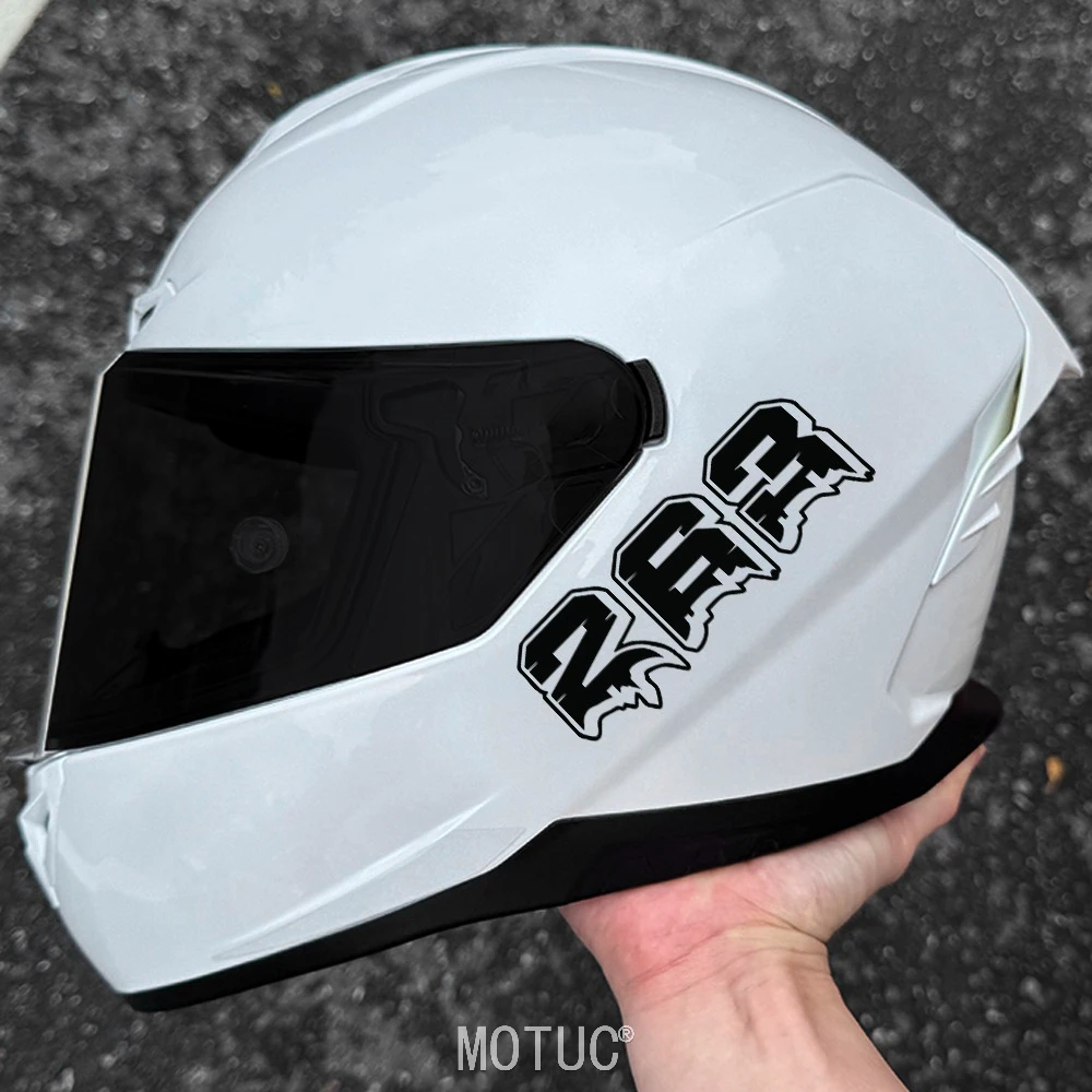 Dripping 0-9 Number Vinyl Decals Waterproof Self-Adhesive Graffiti Stickers Fit Car Motorcycle Helmet Decor